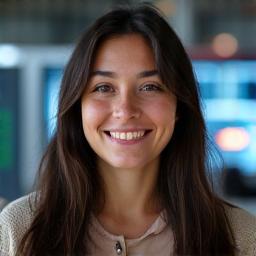 Retrato de una Científica de Datos en un laboratorio.