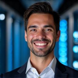 Retrato de un Especialista en Despliegue de IA sonriendo.