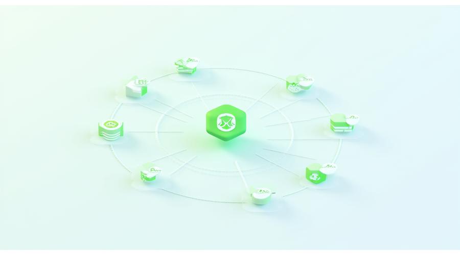 Diagrama de integración mostrando logos de WordPress, Ghost, Medium, Substack, Slack y herramientas SEO conectadas por la IA de Eco Artificial